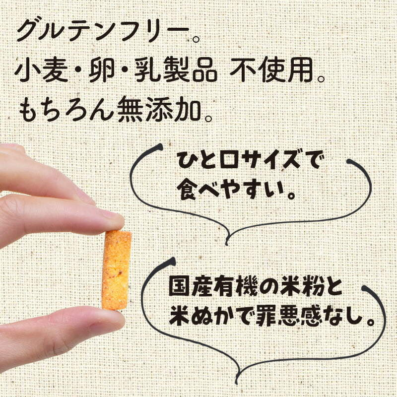 【1000円 ポッキリ 】大容量 国産 有機 玄米ブラン ビスコッティ（120ｇ）