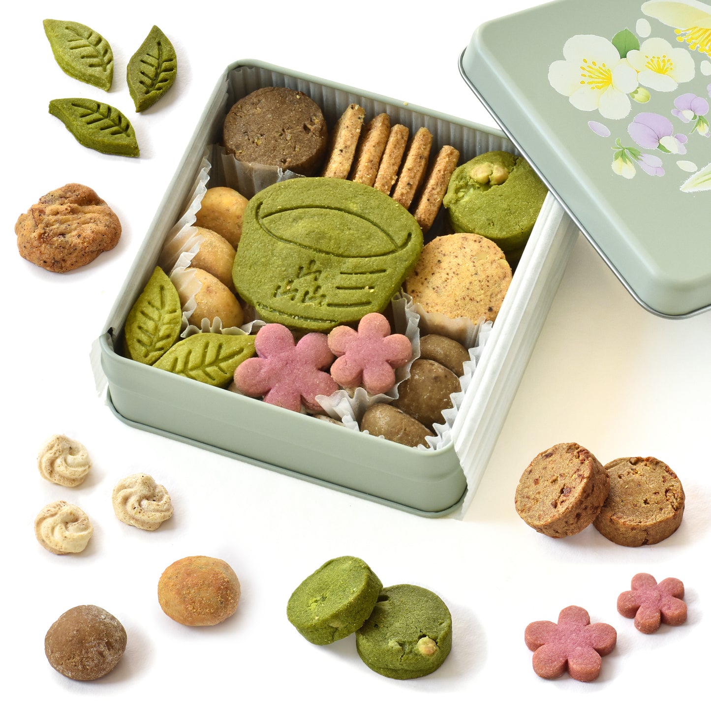 【父の日・ギフト】日本茶と味噌のクッキー缶
