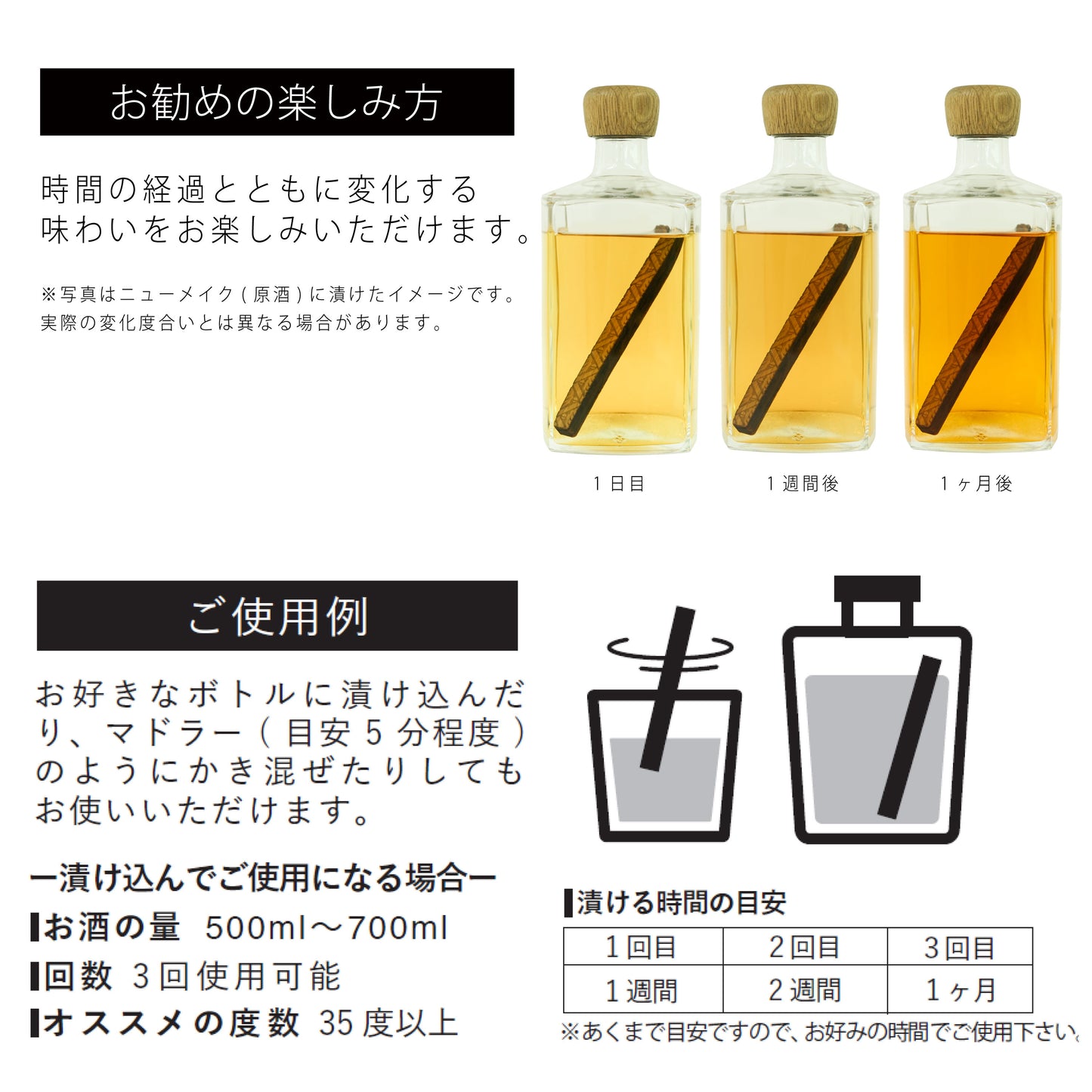 【樽フレーバー 3本セット】ミズナラ・桜・栗