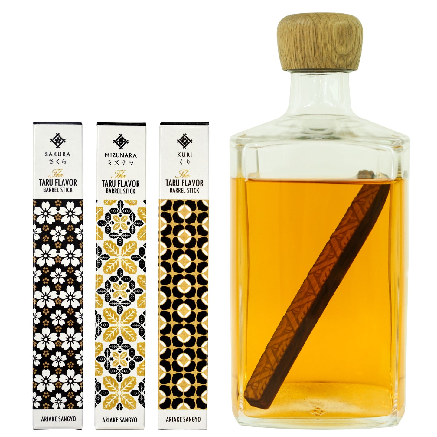 【樽フレーバー 3本セット】ミズナラ・桜・栗