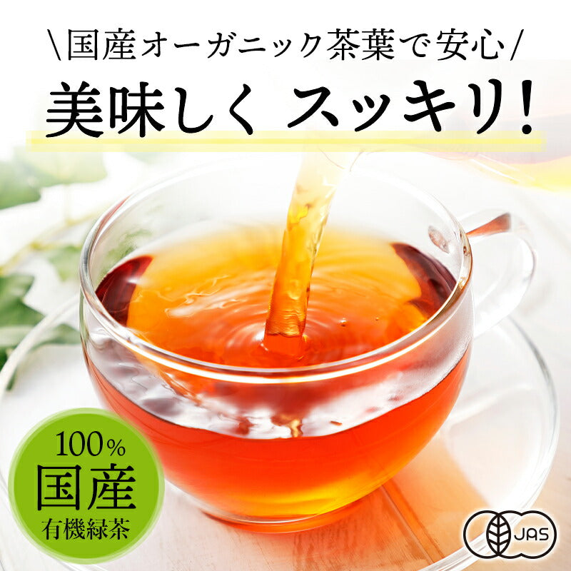 【まとめ買いで10％OFF】国産 オーガニック 発酵緑茶【2g×30包 3袋セット】
