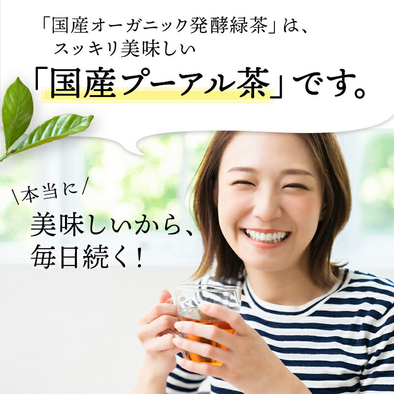 国産 オーガニック 発酵緑茶【5g×30包】